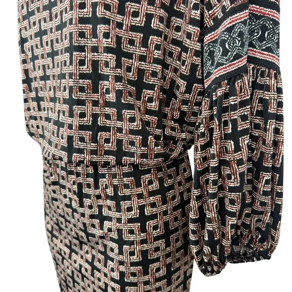 Max Studio Womens Black Blouson Long Sleeve Stretch Jersey Knit Dress sz M - Picture 9 of 16